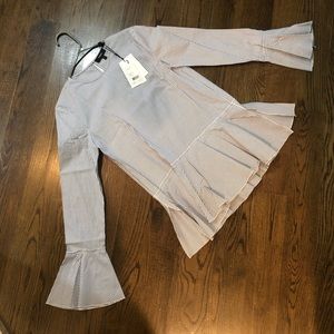 Theory Lexanda Peplum Blouse